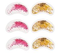 DEARMAMY 6 Pezzi Gel Rinfrescanti per Occhi U Shape per Occhiaie e Affaticamento Riutilizzabili e Colorati Rosa Oro