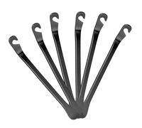 DEARMAMY 6 Pezzi Leva Smontagomme Bici in Acciaio Nero | Struttura Rinforzata e Ispessita, Impugnatura Ergonomica, per Pneumatici Bici, Ciclismo Outdoor, Kit Pratico