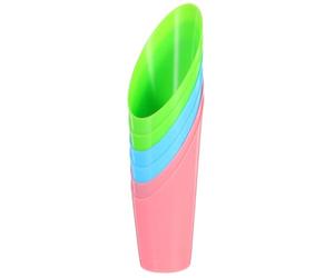 DEARMAMY 6 Pezzi Set Attrezzi per Giardinaggio in Plastica per Micro Paesaggi Pala per Succulente e Giovani Piante, Riduce la Dispersione del Terreno e Controlla la Quantità di Suolo
