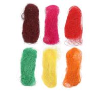 DEARMAMY 6 Pezzi Seta di Filleria Naturale riempitivo a brandelli Rafia triturato Ripieno Cestino Imbottitura per nidi di Uccelli Materiale da imballaggio per Fiori plastica