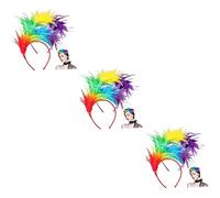 DEARMAMY 6 Pz fascia di party rave Cerchietti per spettacoli teatrali bollitore the fascia per feste cerchi per per spettacoli teatrali copricapo di fasce da donna piuma