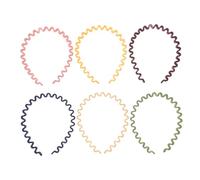 DEARMAMY 6pezzi Fasce Per Capelli Donna in Resina Cerchietti Ondulati Leggeri e Resistenti Accessorio Capelli Per Volti Sport e Cura Quotidiana