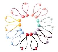 DEARMAMY 7 Paia Fasce per Colorate con Palline Elastici per Accessori per Ragazze Design e Sicuro per Compleanni e Feste
