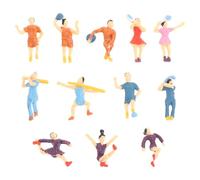 DEARMAMY 75 Mini Statuette Realistiche 25 CM per Micro Paesaggio Fai da Te Personaggi Compatti per Decorazioni e Terapia Psicologica