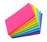 DEARMAMY 8 pezzi Blocchetti Memo Adesivi Orizzontali Foglietti Note Colorati Autoadesivi Portatili per Scuola Ufficio e Casa Facili da Attaccare e Strappare Senza Residui Regalo Creativo