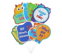 DEARMAMY 8 pezzi Paddles Interattivi per Gestione Classe Strumenti Didattici per Insegnanti di Scuola Materna e Asilo Regole e Segnali per Coinvolgimento e Disciplina Attiva degli Studenti