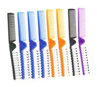 DEARMAMY 8 Pezzi pettine pieghevole spazzola per portatile spazzola per a doppia faccia raddrizzatura pettine a doppia testa Pettine antistatica plastica Colore Casuale