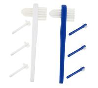 DEARMAMY 8 Pezzi Spazzolino Da Denti Per Protesi Dentaria Spazzolino Orale Per Adulti Spazzolino Per Denti Finti Denti Testine Rigide Pulizia Setole Proxy Morbide Igiene Doppia Per