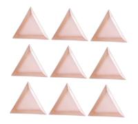DEARMAMY 80 Pezzi Nail art gioiello vassoio kit UV Unghia manicure fabbricazione bancali plastica strumenti di archiviazione triangolari vassoi per onicotecnico rosa