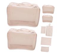 DEARMAMY 8pezzi Organizer Valigia Sacchetti Da Viaggio Per Vestiti Scarpe Cosmetici Set Imballaggio Impermeabili Per Valigia Risparmio Spazio e Protezione Articoli Per Viaggiatori