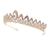 DEARMAMY Accessorio per con di strass compleanno coroncina compleanno ragazze copricapo a coroncina sposa di strass per la sposa della sposa lega