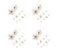 DEARMAMY Adesivi per Tastiera Chitarra e Basso in PVC Decorazione Albero di Ciliegio Set da 4 Pezzi Protezione e Decalcomanie Creative per Ukulele e Strumenti Acustici per Performance e