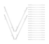 DEARMAMY Asta per Appendere Bandiere Occhielli Rinforzati in Pvc 20 Pezzi e Finitura Trasparente Montaggio a Soffitto senza Danni e Tenuta Sicura per Gallerie e Pareti