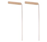 DEARMAMY Bacchette da Rabdomante in Ottone Lunga Manico in Legno, Set 2 Pezzi per Esterni, Strumento Portatile per Prospezione e Divinazione, Accessorio Campeggio e Attività Outdoor