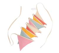 DEARMAMY Bandierine Riutilizzabili Triangolari Colorate in Cotone 2,6m e Facili da Conservare per Decorazioni Festa Compleanno per Soggiorno e Camere