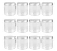 DEARMAMY Barattoli Trasparenti Mini Mason Jar 6.8Oz Con Coperchi Sigillanti in Alluminio Set Da 12 Pezzi Ideali Per Spezie Marmellata Conservazione Casa Cucina