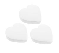 DEARMAMY Base per Torta in Schiuma Bianca a Forma di Cuore 8 20 CM Set da 3 Pezzi per Modellazione e Decorazioni di Torte Nuziali Compleanno e Shower Superficie Vuota per Esercitazioni