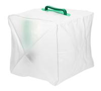 DEARMAMY Borsa Acqua Pieghevole da Campeggio 20l in PVC Bianco | Compatta e Comprimibile, Facile da Trasportare, per Barbecue e Attività All'aperto, Uso Pratico