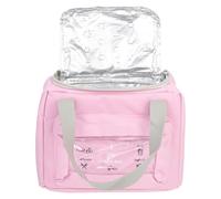 DEARMAMY Borsa Porta Pranzo Termica per Ufficio e Picnic Borsa Lunch Bag Isolante Riutilizzabile con Ampia Capacità Adatta Tutte le Età Rosa