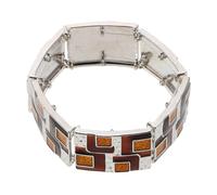 DEARMAMY Bracciale Rigido Elastico Geometrico in per Donna Design Bohemien Chunky con Fascia Elastica Vintage Accessorio da Versatile e Confortevole per Festive e Quotidiano