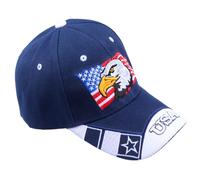 DEARMAMY Cappello per L'esterno Berretto da Sole All'aperto Cappello Casual dallo Stile Semplice Cappello da Sole con Bandiera Americana Cappello da Baseball con Ricamo Aquila Navy