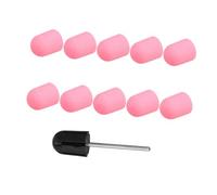 DEARMAMY Cappucci Abrasivi Per Manicure 10 Pezzi 120# Resistenti Al Calore Per Levigatura Unghie Con Testine Di Lucidatura Strumenti Per Cura Unghie Portatili Per Uso Domestico e Professionale