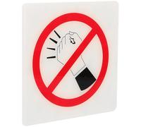 DEARMAMY Cartello Divieto Bussa Acrilico Resistente per Esterno Segnale No Knocking Facile da Installare su Porte e Pareti Adesivo Pubblico Versatile per Spazi Interni ed Esterni