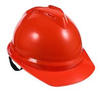 DEARMAMY Casco di Sicurezza in ABS Rigido Ventilato Regolabile da Lavoro per Cantieri Edili e Industria Protezione Antiurto Calotta Spessa Arancione Casco da Ingegnere Traspirante per