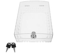 DEARMAMY Cassetta di Sicurezza per Termostato con Chiave, Copertura Trasparente in Acrilico con Fori di Ventilazione, Custodia da Parete Salvaspazio per Protezione da Manomissioni