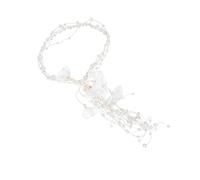 DEARMAMY Cerchietto Fiori Finti e Ghirlanda Da Sposa Nappe Accessori Per Eleganti Per Ragazze e Donne Per Matrimoni Feste e Ritratti