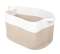 DEARMAMY Cestino Portaoggetti in Corda di Cotone Intrecciata Extra Large Pieghevole per Cameretta Ragazza Giocattoli Cani Gatti Organizer Coperte Asciugamani Armadio Bagno