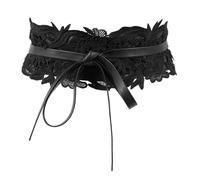 DEARMAMY cintura cinture in vita top a corsetto per donna cinture di stoffa per le donne cinture sottili per le donne arredamento in vita avvolgere la fascia in vita maglieria Black