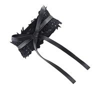 DEARMAMY Cintura Da Donna Larga Con Cintura in Pizzo Elegante Dal Design Raffinato Resistente Alla Luce Sottile Nera.