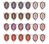 DEARMAMY Ciondoli Fai da Te a Forma di Maria in Lega di Zinco, Set da 24 Pezzi Design Multiforo per Creazione di Braccialetti e Gioielli Artigianali, Accessori Decorativi per Artigianato