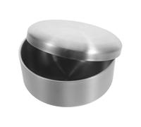 DEARMAMY Ciotola per Sapone da Barba da Viaggio in Acciaio Inox 14 Cm con Coperchio Doppia Parete, Tazza da Barba Portatile Igienica per Uomo, Resistente e Riutilizzabile per Rasatura