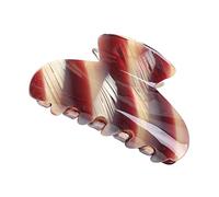 DEARMAMY Clip Per a Strisce Colorato Retrò Bello A Forma Di Morsetto Di Grandi Dimensioni Elastici Artiglio Donna Annata Mascella Signore Marrone Foglio Di Acetato