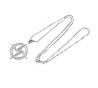 DEARMAMY Collana Croce di Santa Brigida da Uomo e Donna Ciondolo Amuleto Cattolico in Argento Collana Elegante Leggera per Celebrazioni Religiose e Preghiera