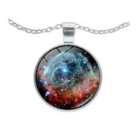 DEARMAMY Collana Di Pietre Preziose Del Tempo Collana Spaziale Collana D'epoca Collana Dello Spazio Esterno Collana Solare Collane Di Pietre Preziose Per Le Donne Collane Da Donna Silver