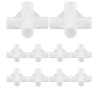 DEARMAMY Connettore in Plastica per Asta Armadio 10 Pezzi Giunto Multiuso per Organizer Scarpe e Armadi Adattatore Diametro Interno 13 MM Accessori per Montaggio e Ottimizzazione Spazio