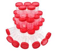 DEARMAMY Contenitore per Campioni 40 Ml con Coperchio a Spirale Bicchiere per Analisi di Feci Confezione da 50 Pezzi Plastica Sigillata per Uso in Laboratorio Colore Colore Casuale