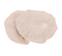 DEARMAMY Coperchi in Stoffa Beige Riutilizzabili per Contenitori da Cucina, 2 Pezzi Funzione di Conservazione lungo Termine per Barattoli e Bottiglie di Stoccaggio