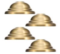 DEARMAMY Copertura Baldacchino Lampadario in Ottone 4 Pezzi, Piastra Base Soffitto per Lampada Sospensione Fai da Te, Tappo Terminale Filettato, Supporto Stabile per Illuminazione Casa