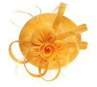 DEARMAMY Copricapo Decorativo Fiori e Fiocco Accessorio Per Capelli Piume Per Feste Maschere e Feste Leggero e Confortevole Può Essere Usato Come Forcina o Fascia Per Compleanni e Matrimoni