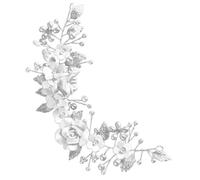 DEARMAMY copricapo nuziale ballo studentesco stand Essere accessori per da sposa perla vite di di perla Tralcio di di perle per la sposa Metallo Argento