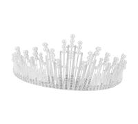DEARMAMY Crown Headband With Rhinestones For Brides Elegant Wedding Accessories For Ceremonies And Engagements Vintage Style Hair Decoration And