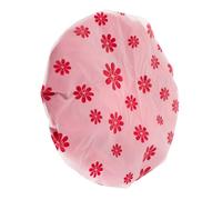 DEARMAMY Cuffia da Doccia Riutilizzabile per Chioma Stampa Floreale Rossa Doppio Strato in Raso e Eva Copri Chioma Antiscivolo per Donna Accessorio Bagno Essenziale per Protezione