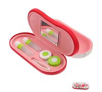 DEARMAMY Custodia per Lenti a Contatto e Scatola per Occhiali Doppio Strato in Pu Specchio, Porta Contatti Domestico Comodo e Antivento, Custodia Delicata Portatile per Uso Esterno