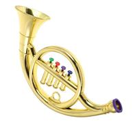 DEARMAMY Data ["corno Francese Giocattolo Simulato in Abs Finitura Elettroplaccata Oro, Decorazione Artigianale per Ragazzo Ragazza e Accessorio per Performance