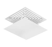 DEARMAMY Deflettore D’aria Quadrato per Condizionatore Centrale Soffitto 45x45 Cm Bianco, Copertura Deflettore di Ventilazione per Uffici e Abitazioni, Installazione Semplice e Flusso Aria