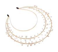 DEARMAMY Della Nostra Signora La Tiara Fascia Per La Testa Dea Fascia Lolita Decorativa Fascia Di Perle Accessori Per Delle Donne Fascia Decorativa In